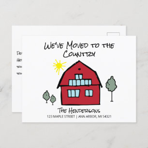 We've Moved to the Country Moving Announcement Postcard