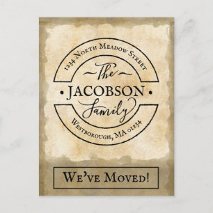 We've Moved Typography New Address Announcement Postcard