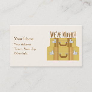 We've Moved - Vintage Suitcases Business Card
