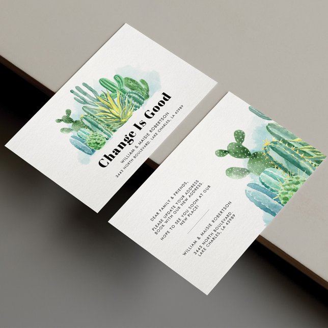 We've Moved Watercolor Cactus Moving Announcement (Creator Uploaded)