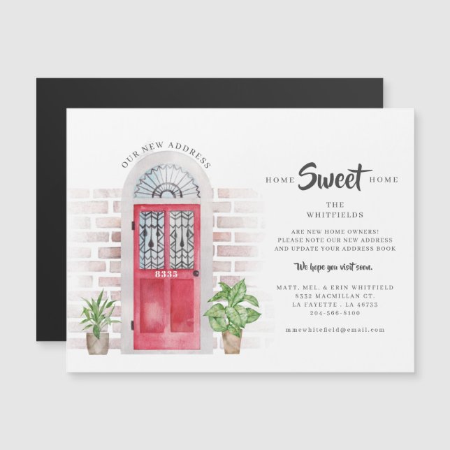 We've Moved Watercolor Modern Moving Announcement (Front/Back)