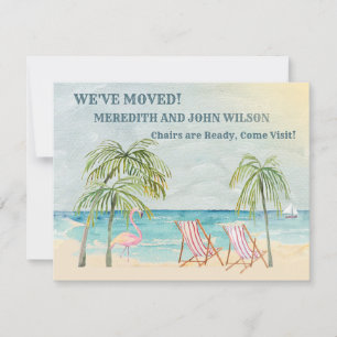 We've Moved Watercolor Ocean Beach Budget Move Announcement