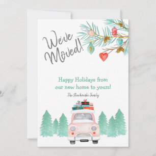 We've Moved We're Moving Christmas New Address Holiday Card