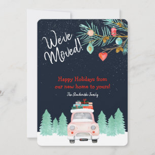 We've Moved We're Moving Christmas New Address Holiday Card