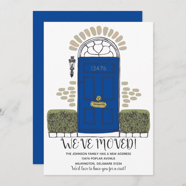 We've Moved - Whimsical Door - New Address  Announ Announcement (Front/Back)