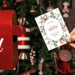 We've Moved Winter Berry Announcement Postcard<br><div class="desc">We've Moved! Don't let the dust settle on your old address- update your friends and family with our We've Moved Warm Winter Berry Holiday Moving Announcement. This chic and modern announcement features a festive watercolor design, with winter berries and botanicals. The modern pill-shaped inset frame is perfect for showing off...</div>