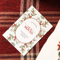 We've Moved Winter Pine Berry Moving Announcement