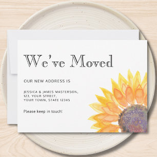 We've Moved Yellow Sunflower Moving  Announcement