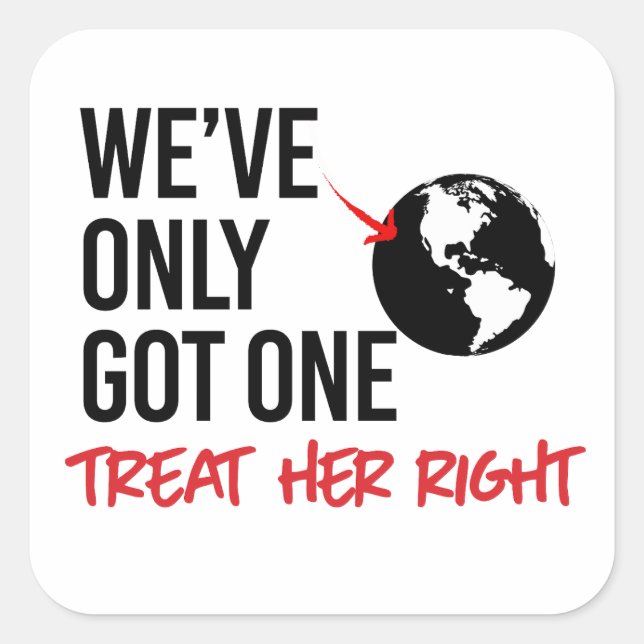 We've only got one earth square sticker (Front)