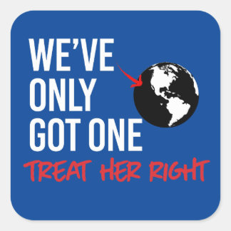 We've only got one earth square sticker