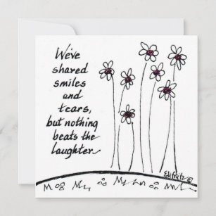 We've shared smiles B&W drawing saying Note Card