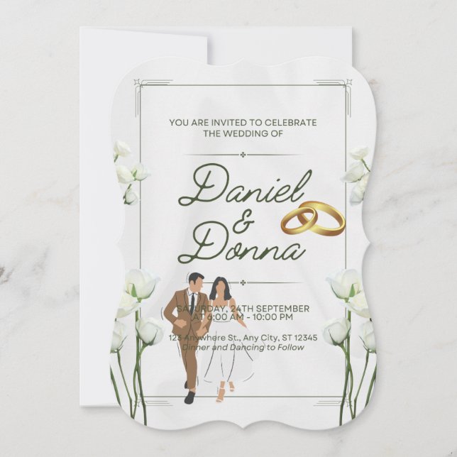 wewdding card design (Front)