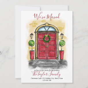 We'we Moved Christmas Holiday Front Door Card