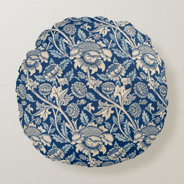 Wey, 1883 by William Morris Round Cushion (Front)
