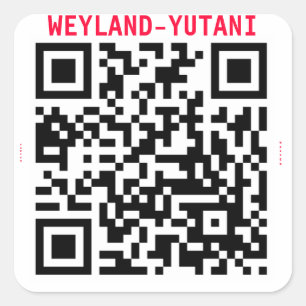 Weyland Yutani WAIVER Stamp Square Sticker
