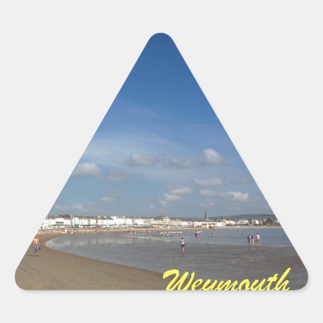 Weymouth Beach Triangle Sticker (Front)