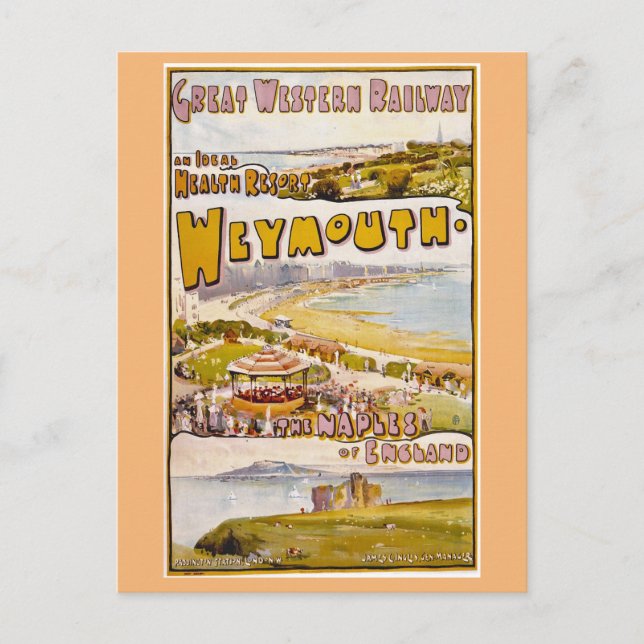 Weymouth, Dorset, England, Train Excursion Postcard (Front)