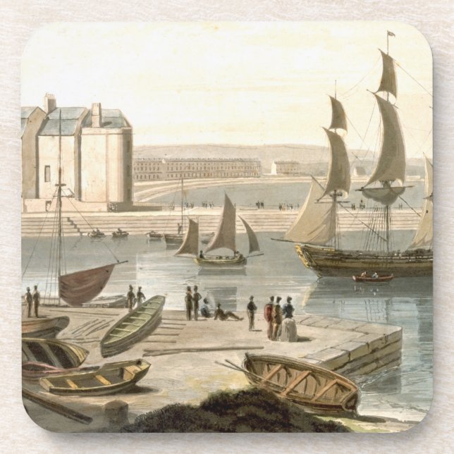 Weymouth Harbour, from 'A Voyage Around Great Brit Coaster (Front)