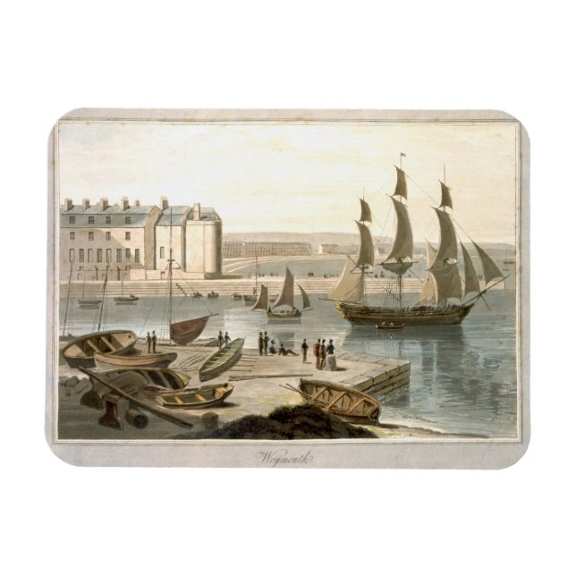 Weymouth Harbour, from 'A Voyage Around Great Brit Magnet (Horizontal)