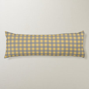 WG Plaids Yellow and Gray from Digestivo Body Cushion