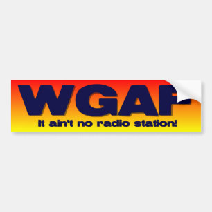 WGAF (Who Gives a F**K) Bumper Sticker