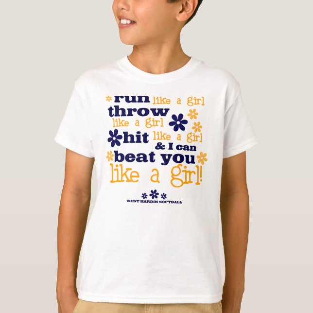 WH Like A Girl Softball T-Shirt (Front)