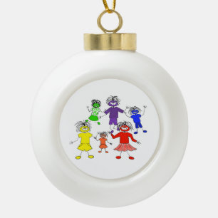 Whack-A-Do Ceramic Ball Christmas Ornament