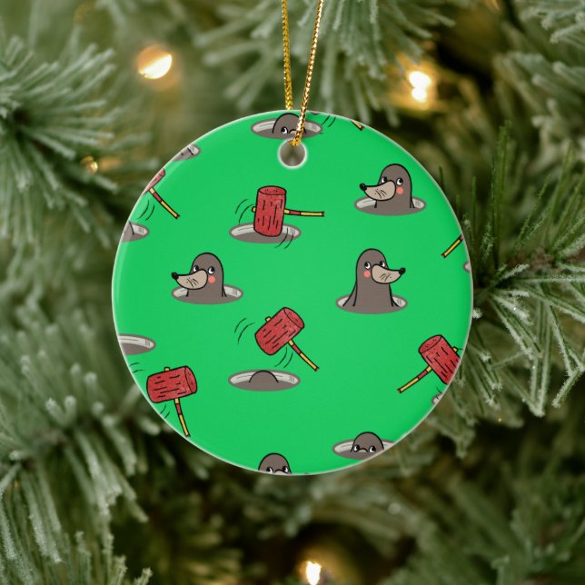 Whack-A-Mole Pattern Ceramic Tree Decoration (Tree)