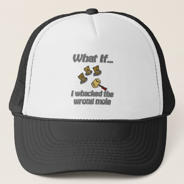 whack a mole trucker hat (Front)