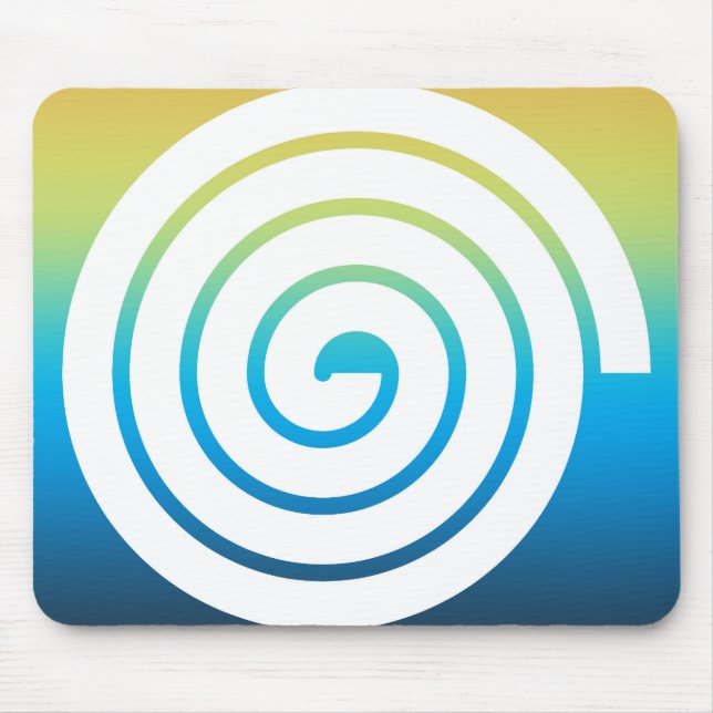 Whaite spiral colour background mouse pad (Front)