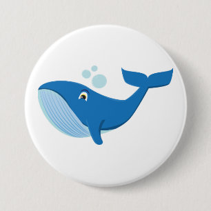 Whale 7.5 Cm Round Badge