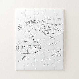 Whale and Red Runner Singing Jigsaw Puzzle