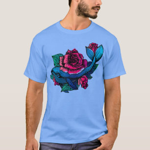 Whale and Roses T-Shirt