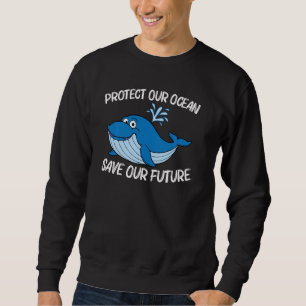 Whale Art For Men Women Orca Narwhal Blue Whales P Sweatshirt