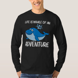 Whale Art For Men Women Orca Narwhal Blue Whales T-Shirt