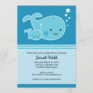 Whale Baby and Mummy Invitation