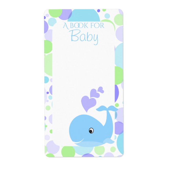 Whale Baby Book Tags (Front)