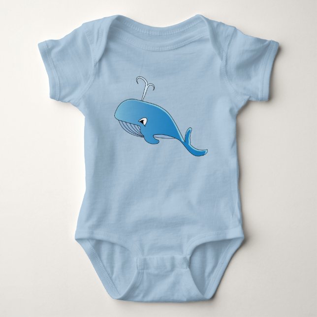 Whale - Baby Jersey Bodysuit (Front)