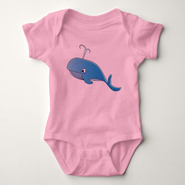 Whale - Baby Jersey Bodysuit (Front)