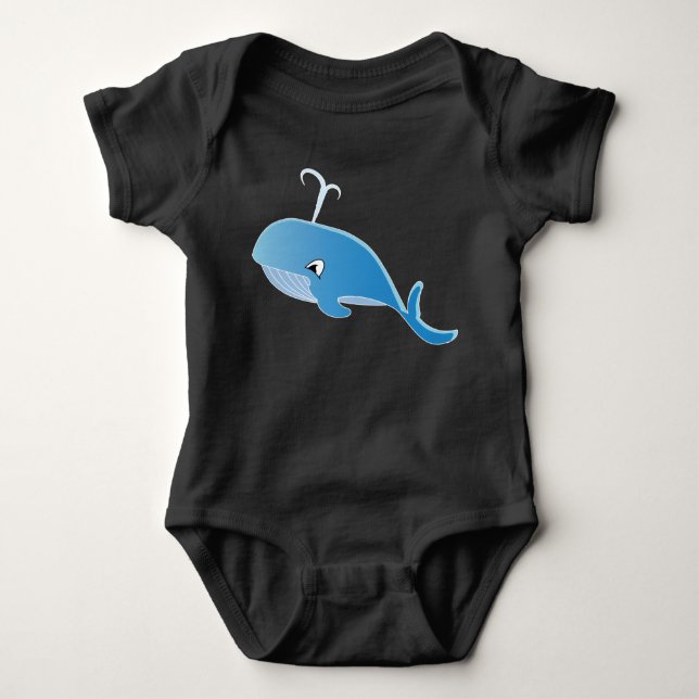 Whale - Baby Jersey Bodysuit (Front)