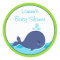 Whale Baby Shower Favour Stickers