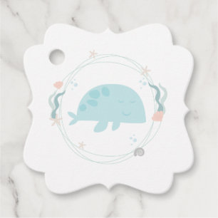 Whale Baby Shower Favour Tags