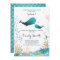 Whale Baby Shower Invitation Ocean Ahoy Boy Cute