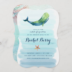 Whale Baby Shower Invite