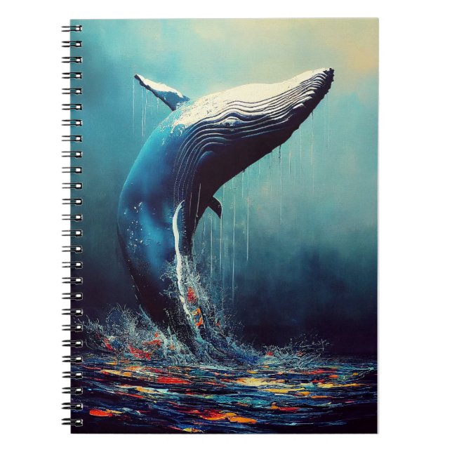 Whale Blue whale Animal Discovery Adventure Nature Notebook (Front)