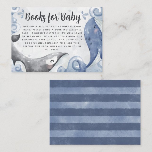 Whale Book Request for Baby Insert (Front/Back)