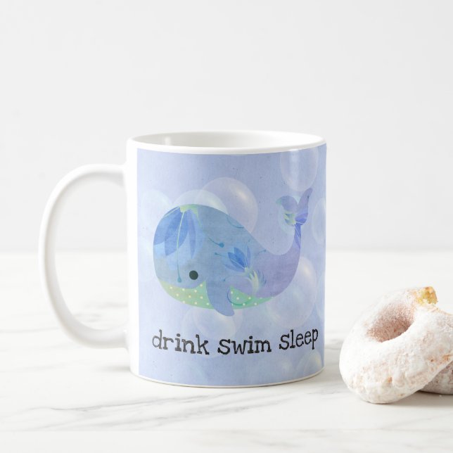 Whale Bubbles Swimming Mug (With Donut)