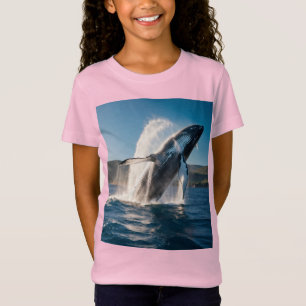 Whale Carrying Another Whale in the Deep Ocean T-Shirt