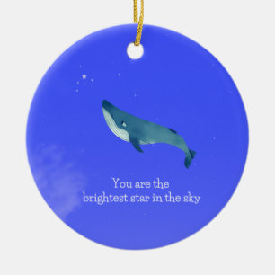 whale ceramic tree decoration