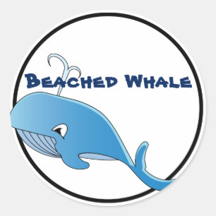 Whale - Classic Round Sticker, Glossy Sticker